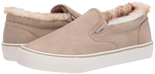 Lugz Womens Clipper Lx Faux Faux Fur Classic Slip-On Fashion Sneaker, Fawn/Cream/Off White, 10 Us #TOP6