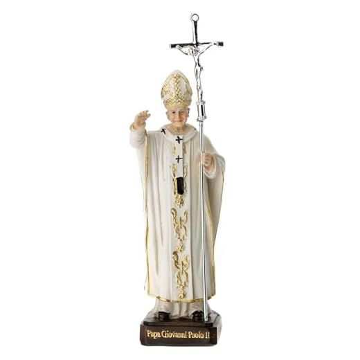 Holyart Estatua San Juan Pablo II Resina 12 cm