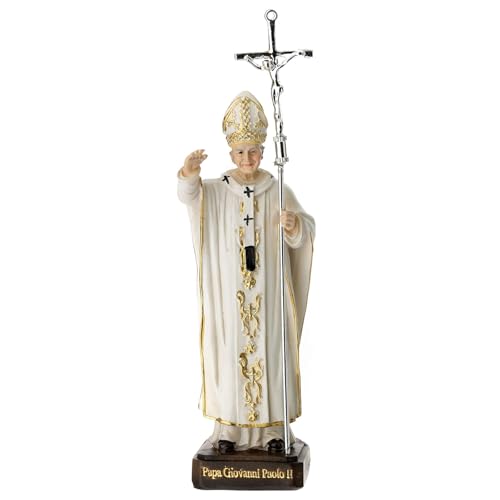 Holyart Estatua San Juan Pablo II Resina 12 cm