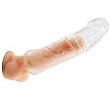 New Bigger Soft Texture Sleeve Extender Sheath for Men Male Enhancement Extension Sleeve Transparent Color 7 Inch T30