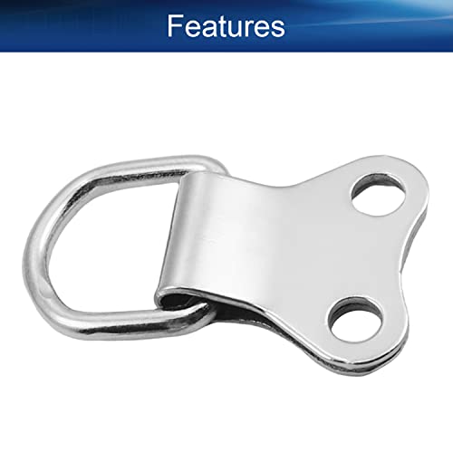 Image of 10Pcs Double Holes D Ring Picture Frame Hangers 36mm x 22mm for Home Decoration Hanging Clock Paintings Artwork Creative Picture Frame Photo Hanging Silver Tone