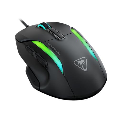 Image of Turtle Beach Kone II Wired RGB Gaming Mouse, 26000 DPI Optical Sensor, 100M Click Life Optical Switches, 23 Customizable Inputs, Ergonomic Design, 4D Scroll Wheel, Pure PTFE Glides - Ash Black