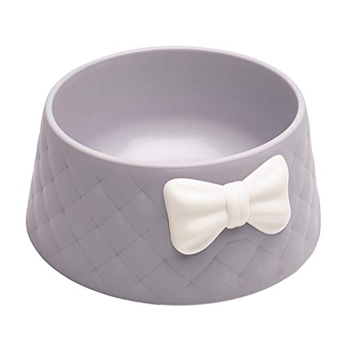 DierCosy Cute Pet Bowls Dog Bowls Cat Bowls Anti-Slip Multi-Purpose Cat Food Bowl Pet Water Bowl Cat Feeding Bowl 1PC (Grey)