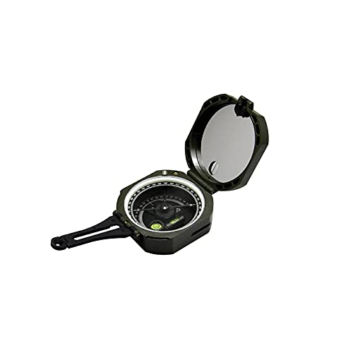 CVBGVBB Brújulas Compás de la brújula geológica Profesional Brújula Militar de Supervivencia al Aire Libre para medir la Pendiente Distancia(Green)