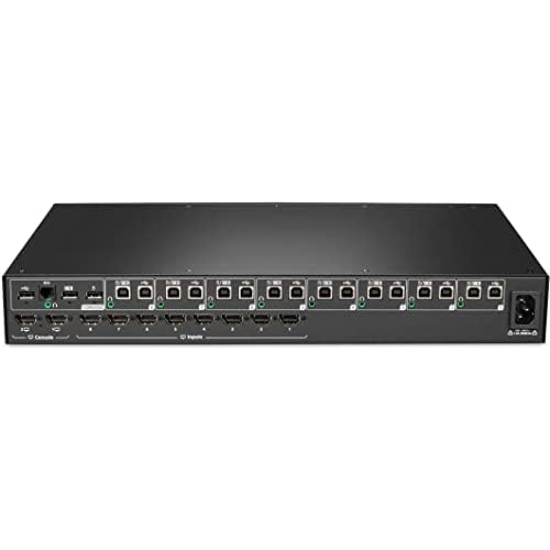 Image of Vertiv Avocent Cybex Secure MultiViewer KVM Switch, 16 Port, Dual AC, Universal DisplayPort, Common Access Card (CAC), Cursor Navigation Switching (CNS), NIAP Version 4.0 Certified (SCMV285DPH-400)