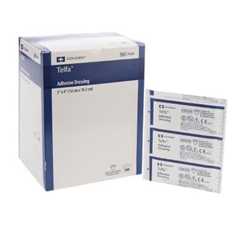 Telfa Non-Stick Pads With Adhesive 3 X 4-100 by KENDALL HEALTHCARE (Coviden)
