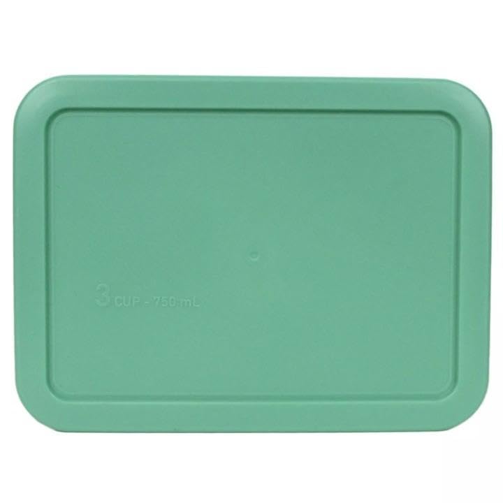 For 3 Cup Rectangular Green Plastic Replacement Lid Cover