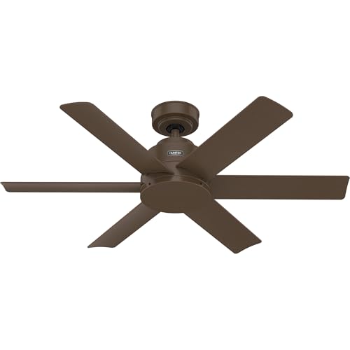Image of Hunter 44 inch Kennicott Indoor /Outdoor Ceiling Fan, Wall Control, Matte Bronze