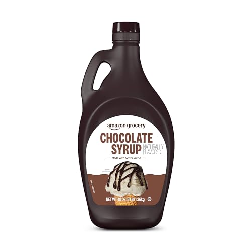 Amazon Brand - Happy Belly Chocolate Syrup, 48 oz, 3 Pound (Pack of 1)