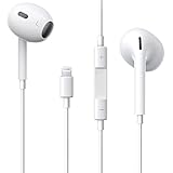 Apple Earbuds Wired with Lightning Connector [Apple MFi Certified] in Ear Stereo Noise Canceling...