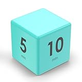 Cube Timer,Pretmess Gravity Flip Kitchen Timer for Time Management and Countdown (Mint)