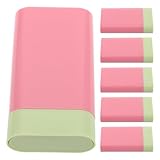 LALADEFIEE Envases de Desodorante Vacíos de Plástico 20g, Tubos Reutilizables para Barra de Rubor en Barra, Color Rosa Oscuro, Pack de 6 Unidades, Envases Compactos para Cosméticos Caseros