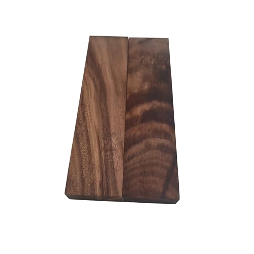 2PCS Unfinished Walnut Wood Blocks for DIY Crafting Scroll Saw Woodworking Wood Carving Burning Laser Cutting Engraving CNC Cutting Painting Fretwork (7.87 x 1.96 x 0.78)