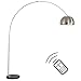 Produktbild HMAKGG Bogenlampe LED Dimmbar mit Fernbedienung, Modern Bogen Stehlampe Edelstahl Marmorsockel, Höhenverstellbar Stehleuchte für Wohnzimmer Schlafzimmer, E27 Fassung, Max. 60W (ink. Lichtquelle)