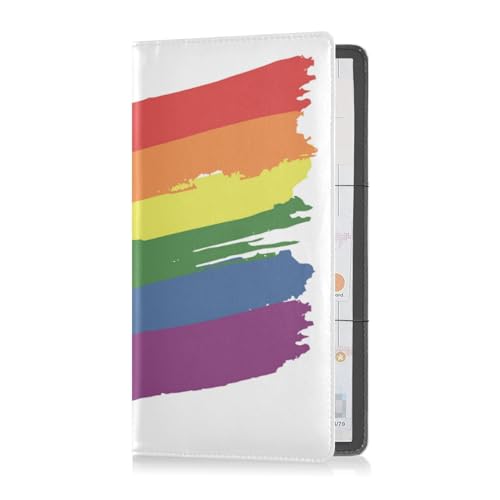 Portaoggetti pelle di alta qualità per tessere per uomo e donna per qualsiasi da auto camion moto rimorchio o barca set di bandiere di orgoglio sessuale Multi 1 size