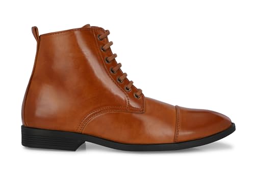 Image of Server Men's Chelsea Ankle Boots | Casual Boots for Men | Ankle Height Boots| All Day wear | Comfortable Formal Office & Business Wear Shoes | Lace up Boots | Derby Boots