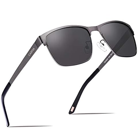 CARFIA męskie okulary przeciwsłoneczne z polaryzacją, klasyczna metalowa oprawka Premium, UV 400, okulary dla kierowców, okulary sportowe