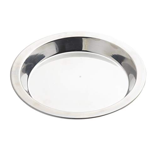 stainless steel server pans - Tablecraft Round Pie Pan Server, Stainless Steel, 10.125 x 10.125 x 0.75” (0.5mm thickness)