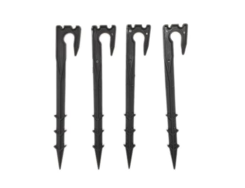 50 Stück Schlauchpfahl, Erdspieß zur Bewässerung für Gemüsegarten, Mikrorohr, Tropfbewässerung, Schlauchhalterung (50, schwarz)