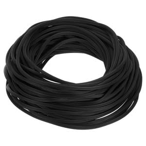 #US TPE Screen Spline 0.2"x65.6ft Round Window Screen Repair Retainer Spline Black