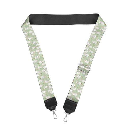 Image of Halloween Handbag Strap Canvas Purse Strap Colorful Bat Black Shoulder Strap Multicolor Bats Replacement Strap