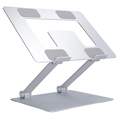 Support pliable pour ordinateur portable durable en alliage d'aluminium argenté premium