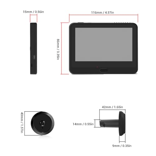 Cámara Mirilla Digital BTSEURY 1080P Pantalla LCD 4.3in Intercomunicador 2 Vías Detección PIR miniatura 3