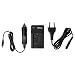 Produktbild vhbw Ladegerät kompatibel mit Olympus X-36, T-110, T100 Kamera Camcorder/Akku - Ladeschale, Kfz-Adapter, Ladestandsanzeige, 4,2 V