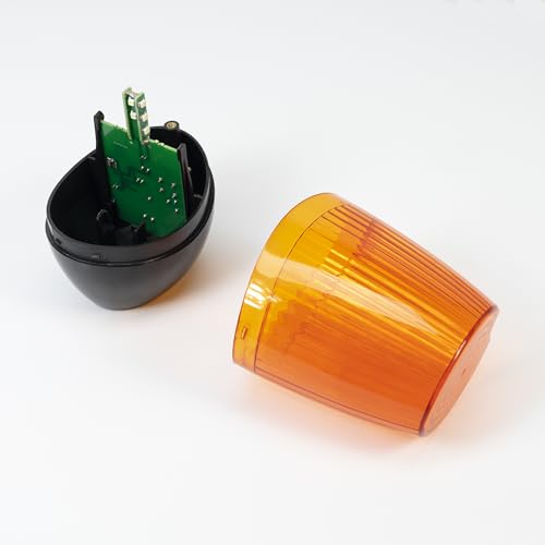 Lampe témoin d'ouverture PNI LMP130, LED, 12-265V, clignotante, pour portails autoportants, IP54, Orange/Noir, Orange/Noir – vue 8