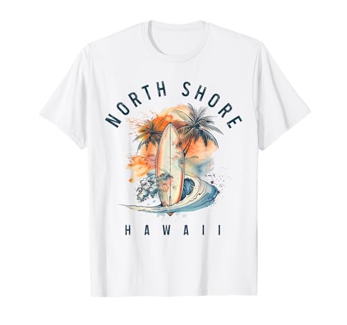Image of Hawaii North Shore Surfer Vintage Oahu Surfing Surf T-Shirt