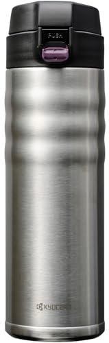 Kyocera Ceramic Insulated Mugs Insulated Travel Mugs, Black, MB-17F-BK