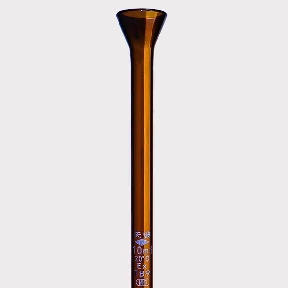 Bureta de Vidrio Ámbar Clase A con Llave PTFE, graduada para Laboratorio de Química - 10ml 25ml 50ml(Brown50ml)