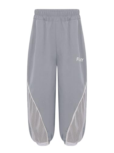 Kids Boys Active Jogger Sweatpants Hollow Out Mesh Patchwork Workout Running Casual Long Pants3