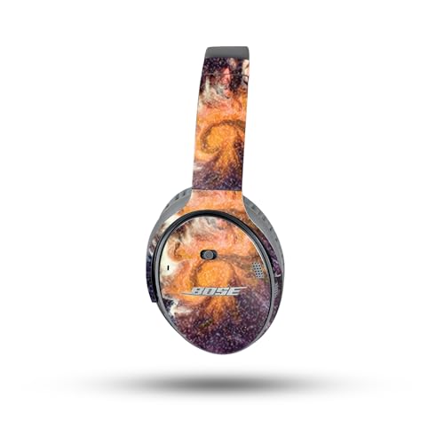 Image of MightySkins Glossy Glitter Skin Compatible with Bose QuietComfort 35 II Headphones - Swirl Galaxy | Protective, Durable High-Gloss Glitter Finish | Easy to Apply