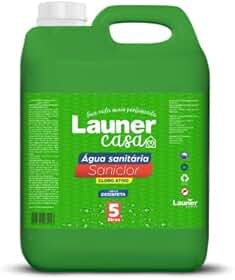 Água Sanitária – Baixo Odor, Desinfetante Multiuso, Limpeza Profunda e Eliminação de Germes e Bactérias -Launer Casa Saniclor 5L