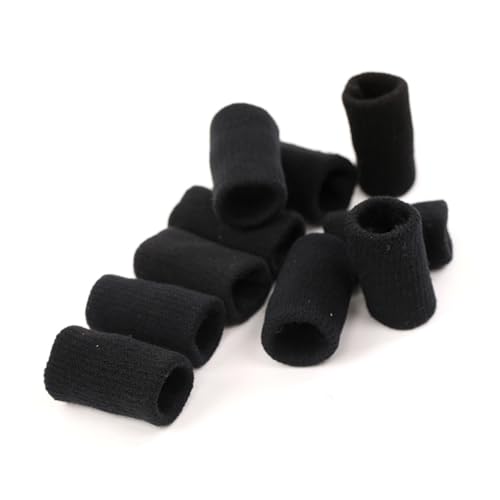 COLLBATH 10pcs Sports Sleeves Thumb Brace Finger Support Finger Covers Finger Protector Sleeve Finger Sleeves Basketball Finger Sleeve Finger Protective Sleeve Finger Braces Black
