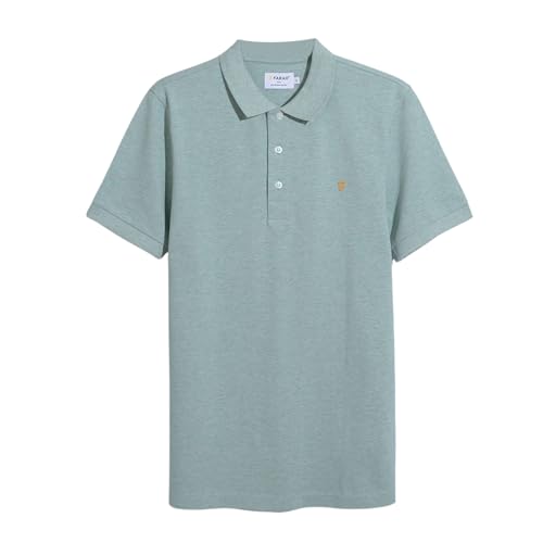 Farah Blanes SS Polo Homme manches courtes vêtement été respirant coupe droite tricot