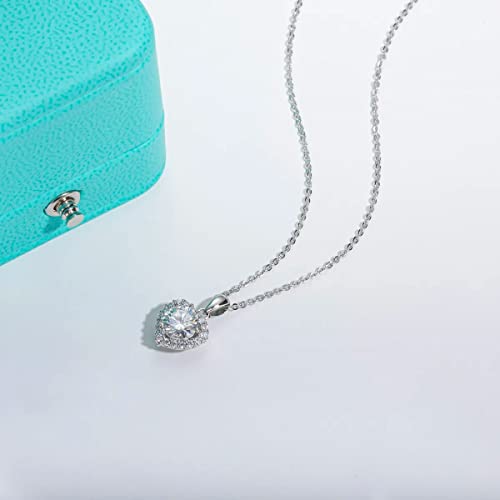 Collier moissanite 1ct couleur D chaîne ajustable 40+2+3cm argent 925 massif - 4