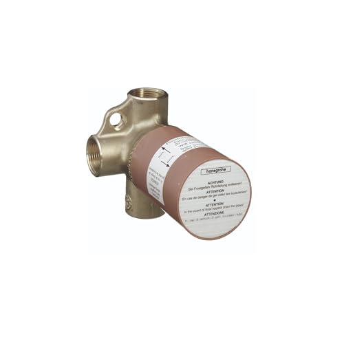 hansgrohe 15981181 Axor Rough Trio Shut-Off and Diverter Valve,Brass