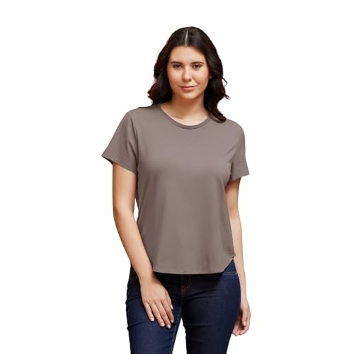 Image of Wellbi Bamboo Women's Tshirt - Ultra-Soft, Breathable & Sustainable | Premium Cotton Blend for Supreme Comfort | Stylish & Eco-Friendly T-Shirt for Women | Tshirt Women Cotton