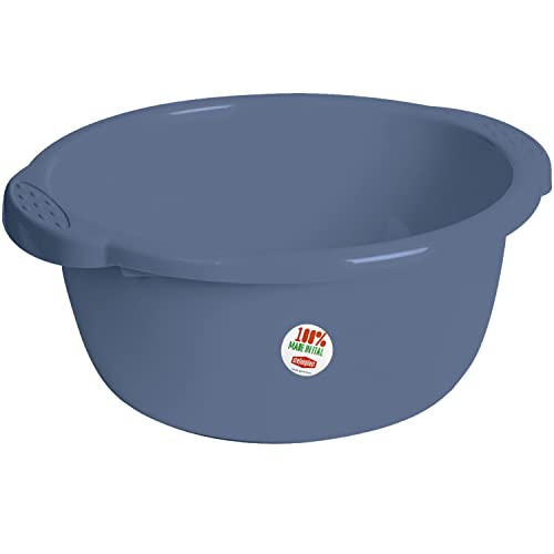 Schüssel 14 Liter rund Ø40x18 cm Blau - Universal Haushaltsschüssel Waschschüssel Küchenschüssel Spülschüssel Kunststoff Fußbad Pflege - nestbar