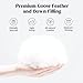puredown® Goose Feather Comforter King Size - All Season Duvet Insert, Ultra Soft Stripe 100% Cotton Shell Hotel Collection Comforters, 500 Thread Count with Ties (106x90'',Stripe White)