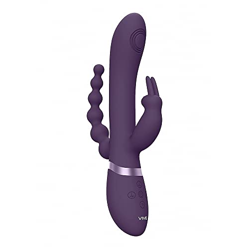 Shots Vive - Rini Pulse Wave & Vibrating Double Penetration Rabbit - Black