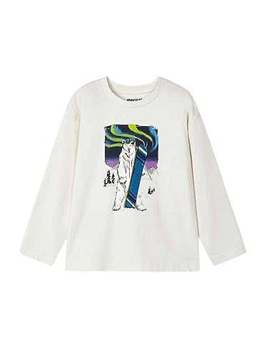 Chemise ours polaire garçon Mayoral m/l en coton doux coloris bleu glacé