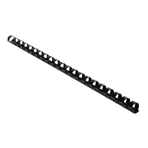 Exacompta - Réf. 75401E - Boîte de 100 reliures spirales en PVC noir 12 mm - permet de relier 65 à 90 feuilles de 80g format A4 ou A3 paysage - convient pour tout type de machine à relier à anneaux