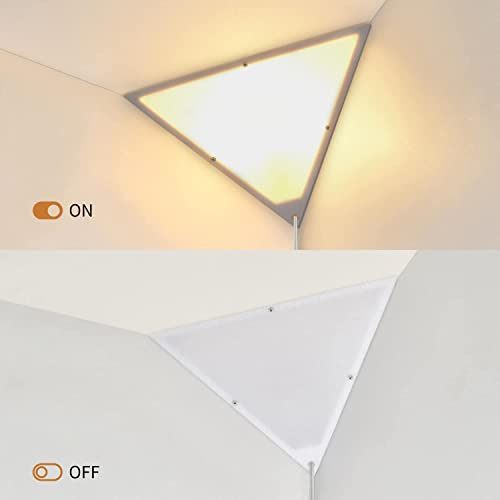 Zlierop Corner Lights For Living Room, Corner Light 2 Pack With Switch, Plug In Ceiling Lights With Acrylic White Shade, Modern Triangle Corner Lights For Bedroom, Kids Room, Office, Apartments #TOP7