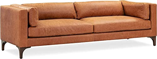 POLY & BARK Argan Sofa in Full-Grain Pure-Aniline Italian Leather, Cognac Tan POLY & BARK Argan Sofa in Full-Grain Pure-Aniline Italian Leather, Cognac Tan