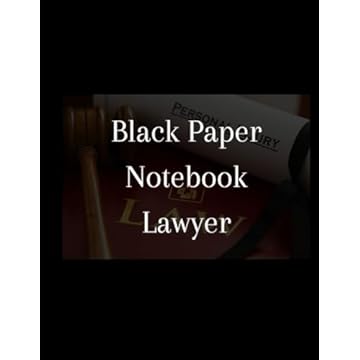 Capa do livro Black Paper Notebook: Theme: Lawyer (Portuguese Edition)