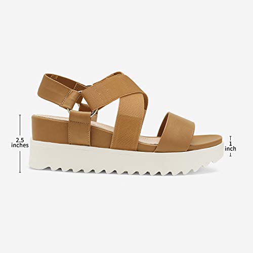 Image of DREAM PAIRS Women's Open Toe Ankle Strap Platform Wedge Sandals