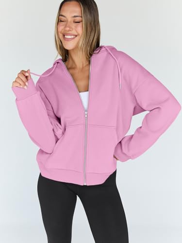 Image of Trendy Queen Womens Oversized Zip Up Hoodies Y2K Fall Sweatshirts 2026